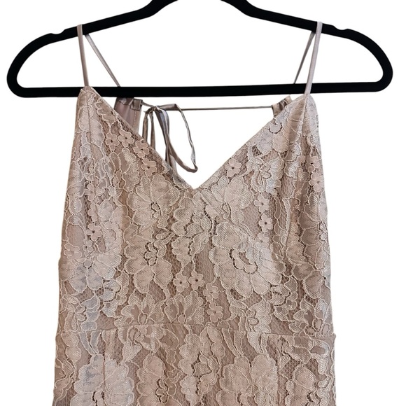 Lulus Blush Pink Lace Bodycon Open Back Dress Size Large - Picture 2 of 9